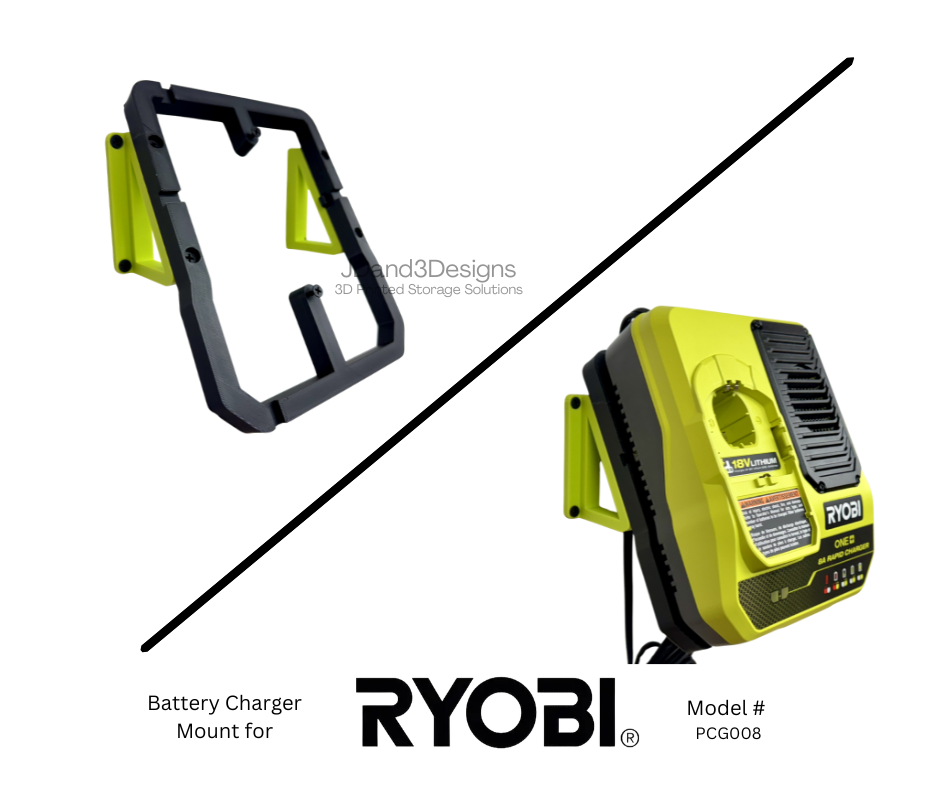 MOUNT for Ryobi 18V One+ 8A Rapid Battery Charger- Ryobi Charger Model PCG008