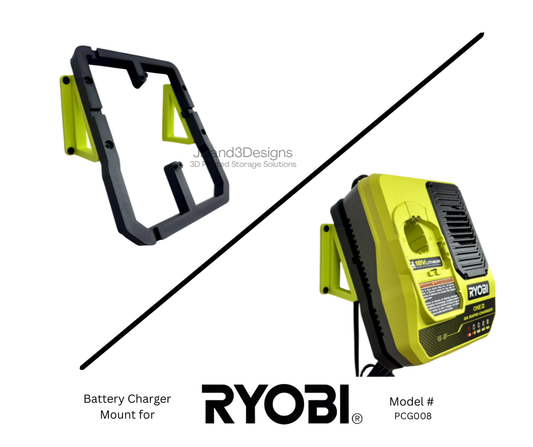 MOUNT for Ryobi 18V One+ 8A Rapid Battery Charger- Ryobi Charger Model PCG008
