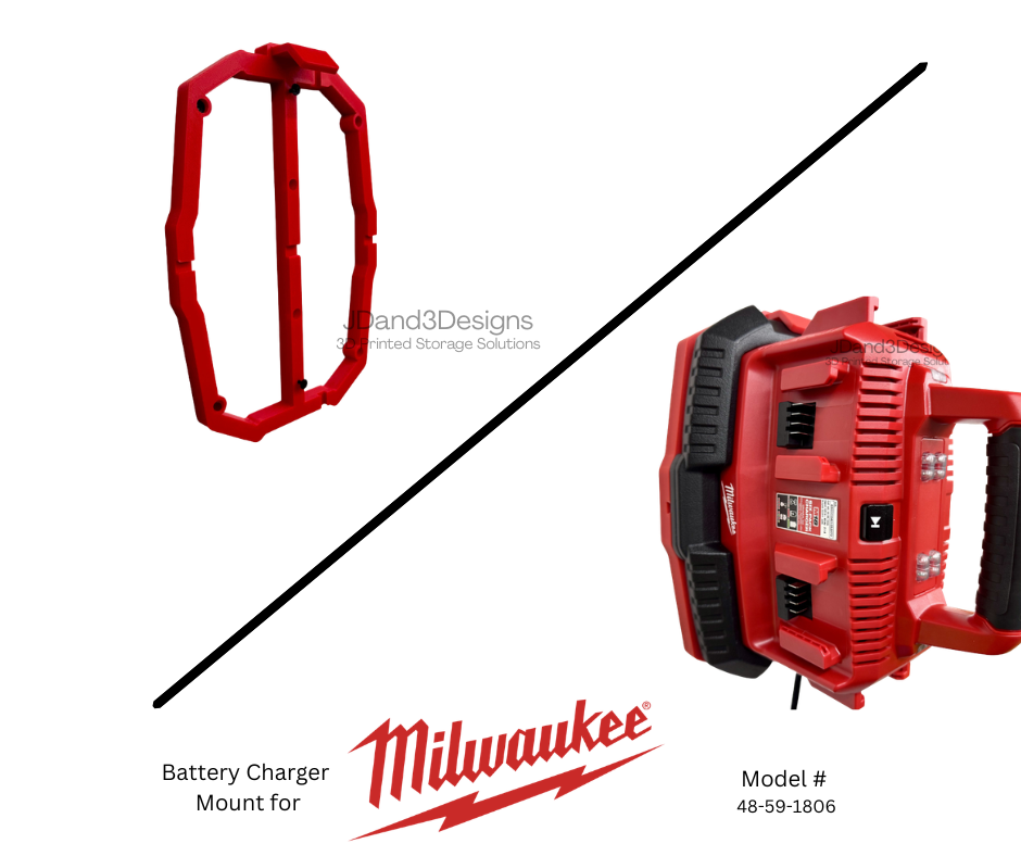 MOUNT for M18 Six-Pack Sequential Charger- Wall Holder for Milwaukee Charger Model Number 48-59-1806
