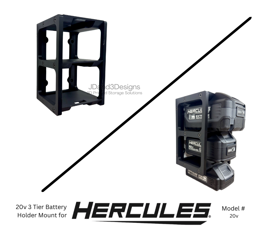 MOUNT for Hercules 20v Batteries - Battery Storage Station