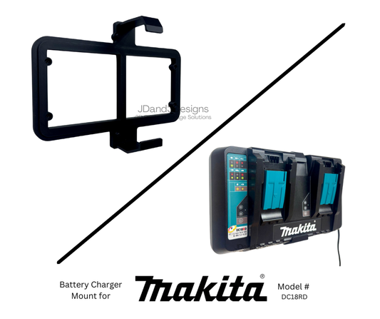 MOUNT for Makita DC18RD- Dual Port Rapid Optimum Charger Wall Mount- Charger NOT Included