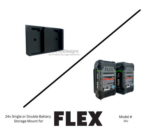 MOUNT for 24v Flex Battery Single or Double- Wall Mount for any 24v Flex Battery/ Battery Cover