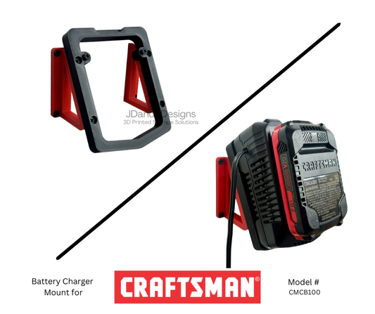 MOUNT for Craftsman V12/V20 Battery Charger- Craftsman Wall Mount for CMCB100 Battery Charger