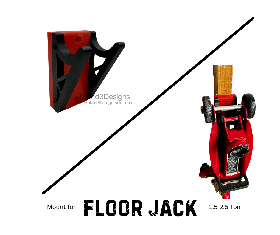 Universal Floor Jack Wall Mount – Garage Storage Bracket for 1.5 to 2.5 Ton Jacks