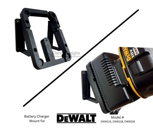 MOUNT for DW9116/DW9118/DW9226 Dewalt Battery Charger- Dewalt Wall Mount for 18v Battery Charger