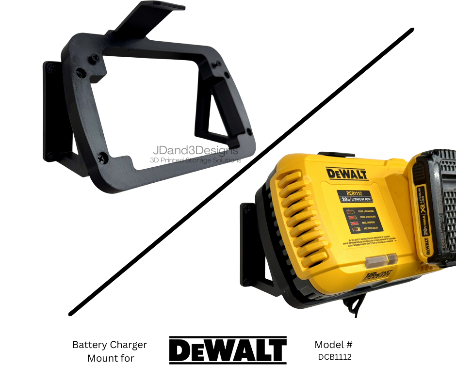 MOUNT for DCB1112 Dewalt Battery Fast Charger- Dewalt Wall Mount for 20v Fast Charger