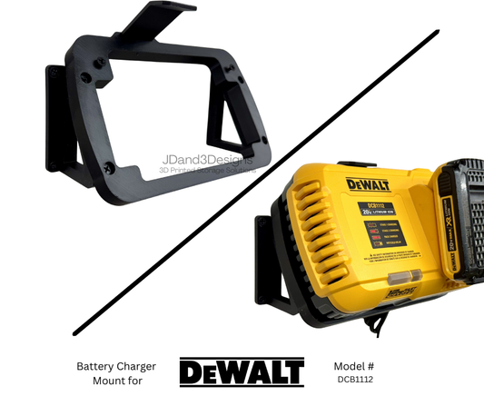 MOUNT for DCB1112 Dewalt Battery Fast Charger- Dewalt Wall Mount for 20v Fast Charger