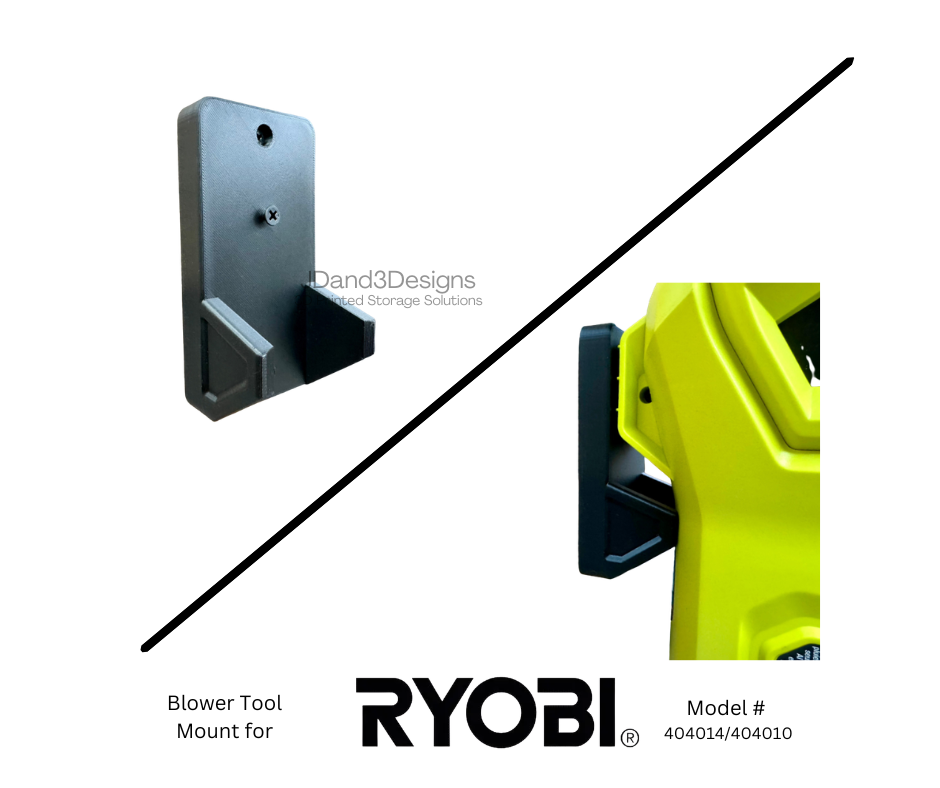 MOUNT for RYOBI 40V HP Brushless Whisper Series Cordless Battery Blower Tool- Models #404014/404010