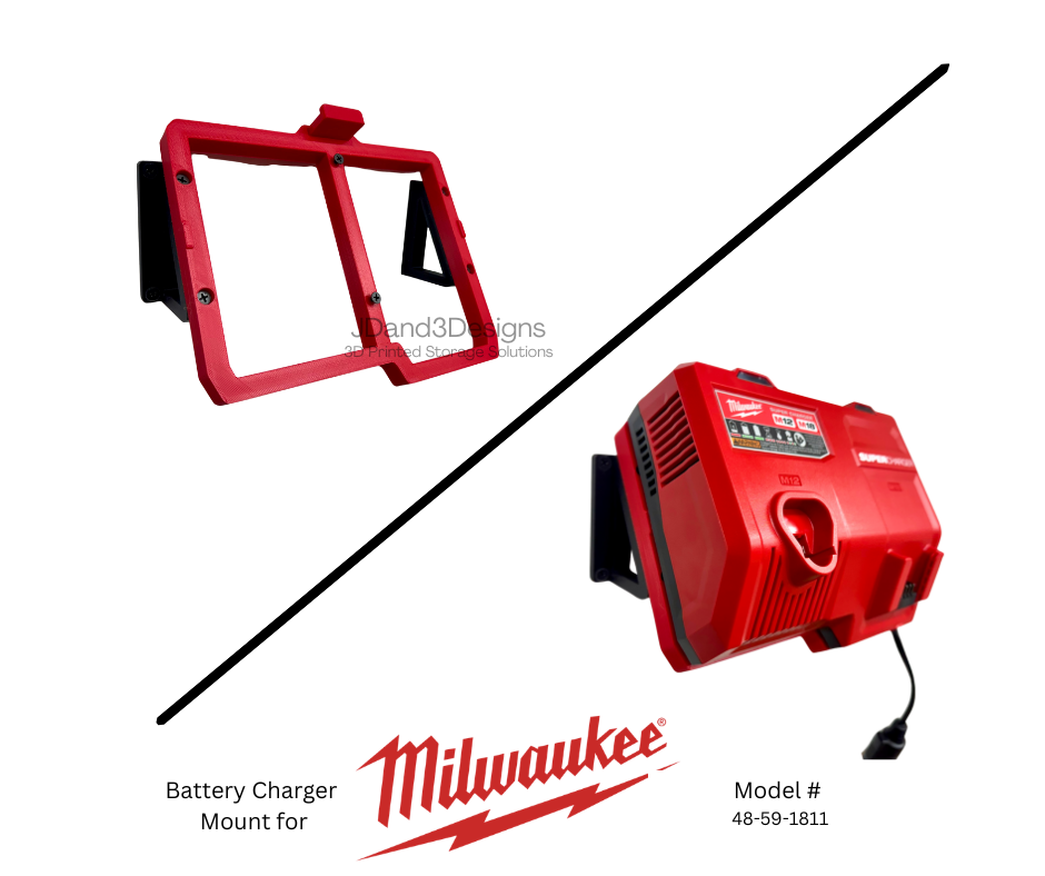 MOUNT for M12-M18 Combo Milwaukee Super Charger w/TOP CLAMP- Model #48-59-1811