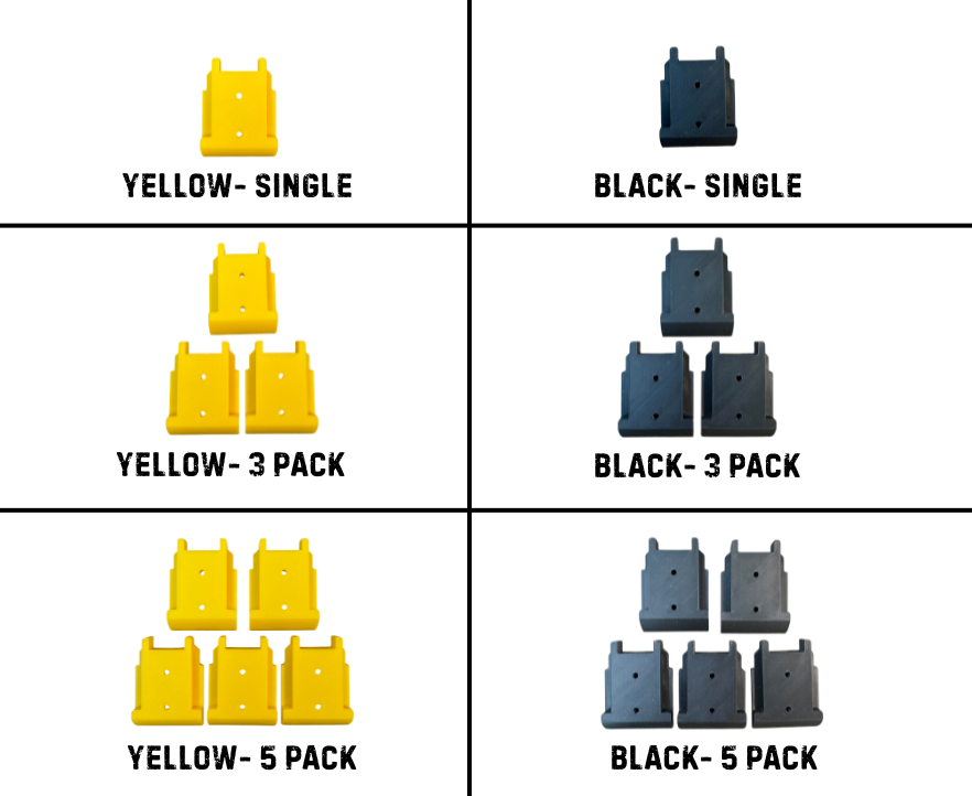 Dewalt Tool Holder- Single, 3 Pack or 5 Pack of Dewalt Tool Mounts