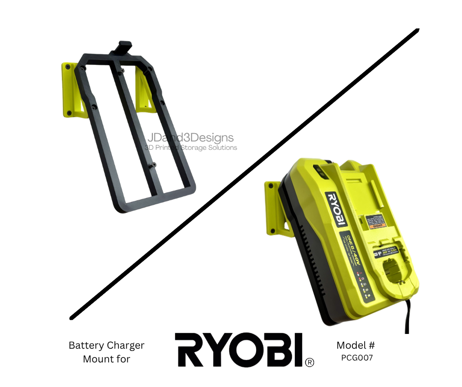 MOUNT for PCG007 Ryobi One + 40V Dual Battery Charger w/ Removable Top Clamp