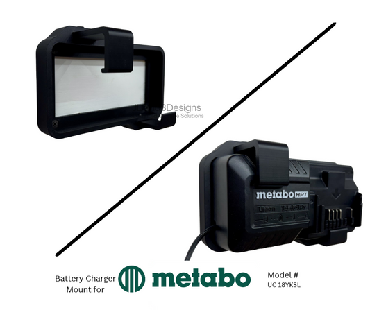 MOUNT for Metabo #UC 18YKSL Battery Charger