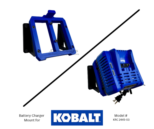 MOUNT for Kobalt (#KRC 2445-03) 24v Max Battery Charger w/ Top Clamp