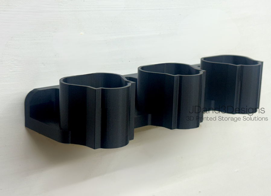 MOUNT for M12- 3 Slot Milwaukee Battery- Battery Holder