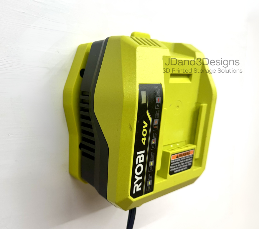 MOUNT for OP408VNM Ryobi 40v Battery Charger w/ Removable Top Clamp