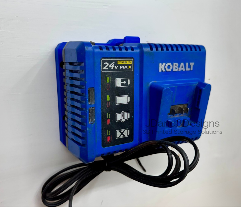 MOUNT for Kobalt (#KRC 2490-03) 24v Max Battery Charger w/ Top Clamp