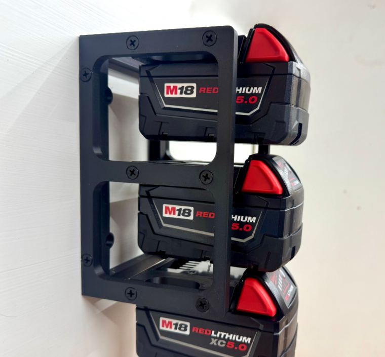 MOUNT for Milwaukee M18 Batteries - Battery Storage Station