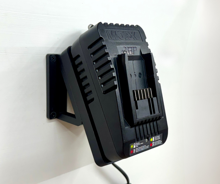 MOUNT for Worx Quick Charge Battery Charger- Model #WA3881- Wall Holder for Chargers