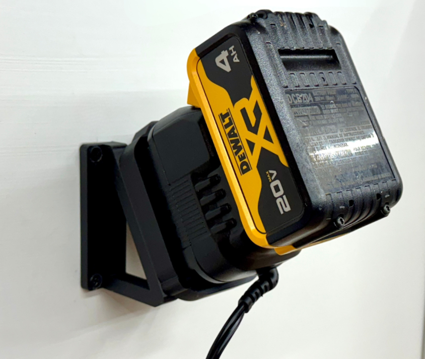 MOUNT for DCB1102 Dewalt Battery Charger w/ removeable TOP CLAMP! - Dewalt Wall Mount for 12v/20vBattery Charger
