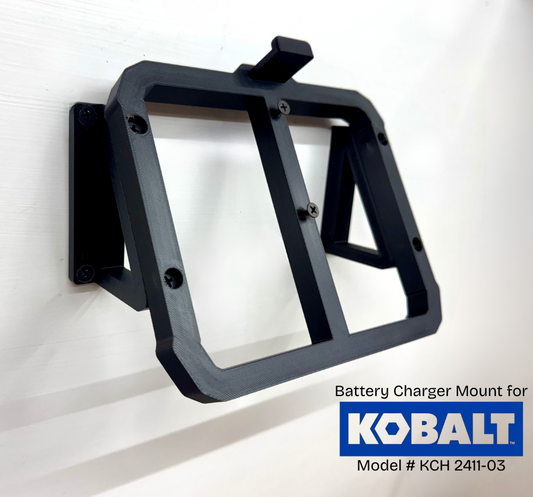 MOUNT for Kobalt 24v Max Battery Charger w/ Top Clamp- Model #KCH 2411-03