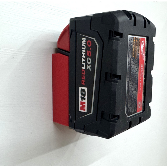 MOUNT for M18 Milwaukee Battery- Wall Battery Holder/ Battery Cover