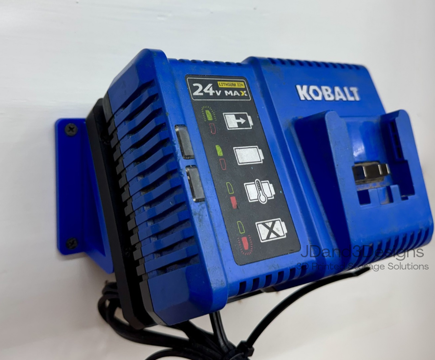 MOUNT for Kobalt (#KRC 2490-03) 24v Max Battery Charger w/ Top Clamp