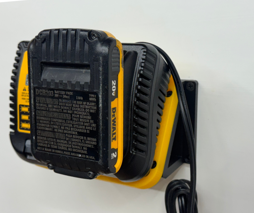 MOUNT for DCB112/DCB113/DCB115/DCB1104 Dewalt Battery Charger w/ removeable TOP CLAMP! - Dewalt Wall Mount for 12v/20vBattery Charger