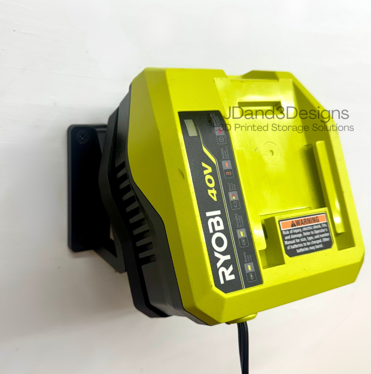 MOUNT for OP408VNM Ryobi 40v Battery Charger w/ Removable Top Clamp