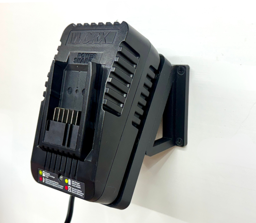 MOUNT for Worx Quick Charge Battery Charger- Model #WA3881- Wall Holder for Chargers