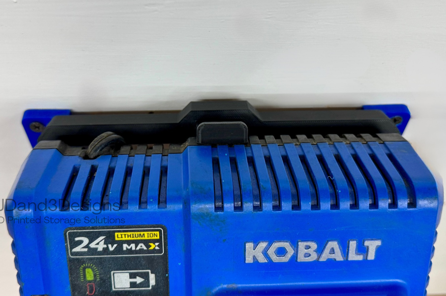 MOUNT for Kobalt (#KRC 2490-03) 24v Max Battery Charger w/ Top Clamp
