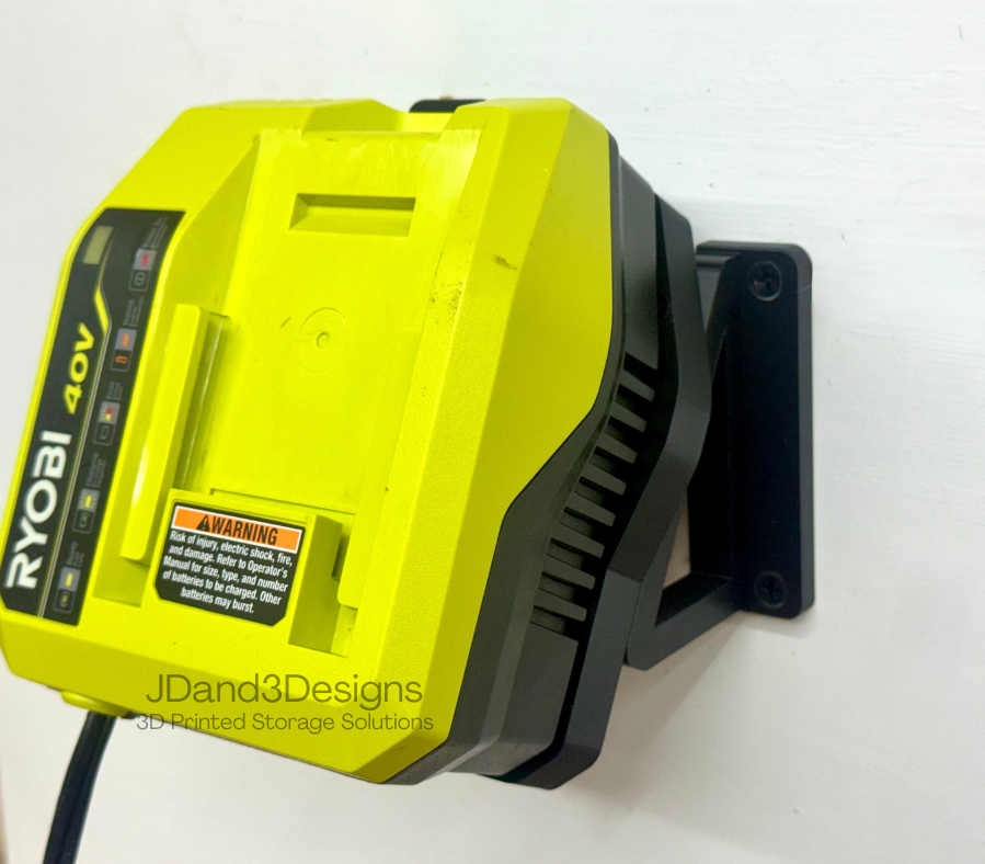 MOUNT for OP408VNM Ryobi 40v Battery Charger w/ Removable Top Clamp