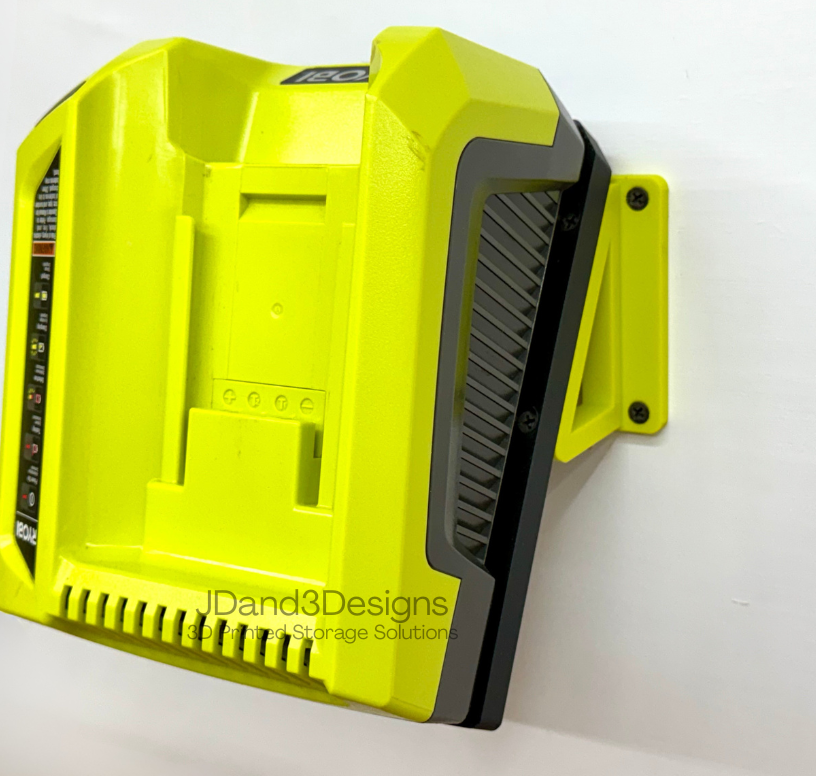 MOUNT for #OP400 Ryobi 40V Battery Charger - Wall Mounted Charger/Battery Holder
