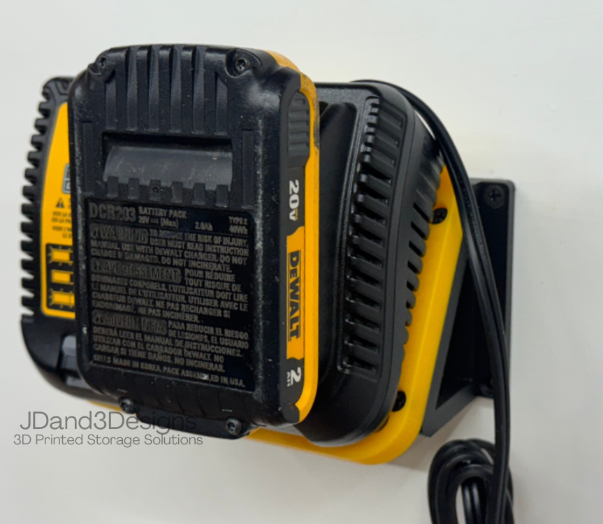 MOUNT for DCB112/DCB113/DCB115/DCB1104 Dewalt Battery Charger w/ removable TOP CLAMP - Dewalt Wall Mount for 12v/20vBattery Charger