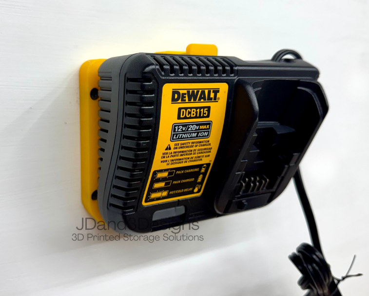MOUNT for DCB112/DCB113/DCB115/DCB1104 Dewalt Battery Charger w/ removable TOP CLAMP - Dewalt Wall Mount for 12v/20vBattery Charger