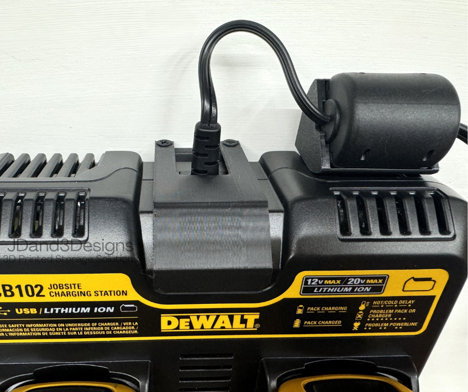 MOUNT for DCB102 Dual Dewalt Battery Charger- Double Dewalt Wall Mount for 12v/20vBattery Charger- Charger not included