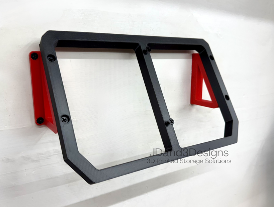 MOUNT for M18 Milwaukee Dual Rapid Charger- Double Milwaukee Wall Mount for M18 Batteries- Model 48-59-1802- Charger/Batteries not included