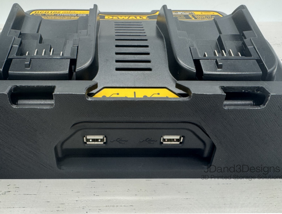 MOUNT for DCB102 Dual Dewalt Battery Charger- Double Dewalt Wall Mount for 12v/20vBattery Charger- Charger not included