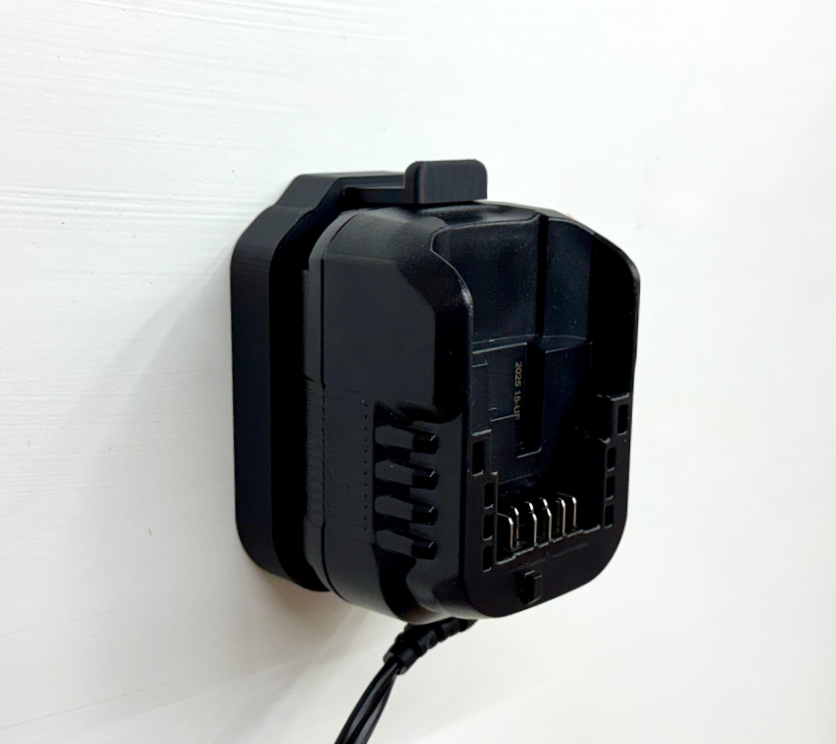 MOUNT for DCB1102 Dewalt Battery Charger w/ removeable TOP CLAMP! - Dewalt Wall Mount for 12v/20vBattery Charger