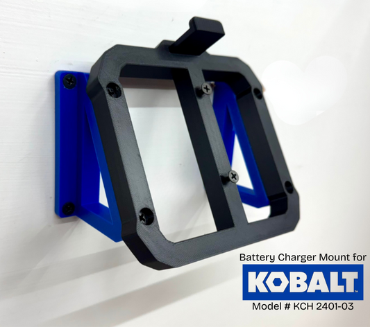 MOUNT for Kobalt 24v Max Battery Charger w/ Top Clamp- Model #KCH 2401-03