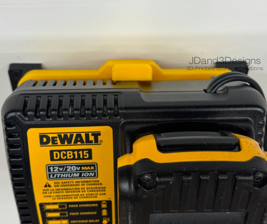 MOUNT for DCB112/DCB113/DCB115/DCB1104 Dewalt Battery Charger w/ removable TOP CLAMP - Dewalt Wall Mount for 12v/20vBattery Charger