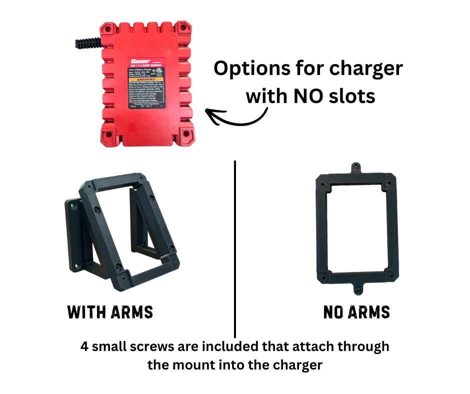 MOUNT for Bauer Rapid Charger- Model #1704C-B, #1906C-B